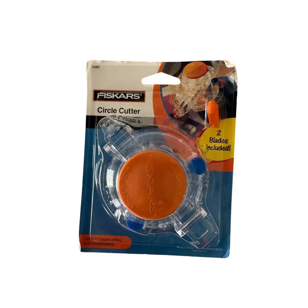 Fiskars Circle Cutter 9380 Paper Craft Scrapbooking Tool 2 Blades New Sealed